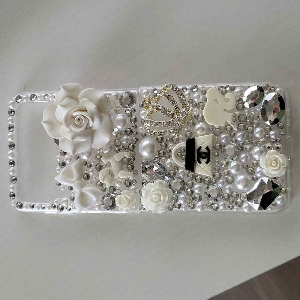 Chanel themed Samsung Flip 3 custom case